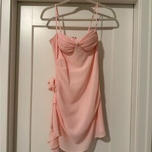 Peppermayo Keeks Mini Dress Elegant Pink Spaghetti Strap Dress